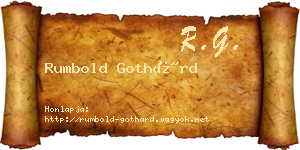 Rumbold Gothárd névjegykártya